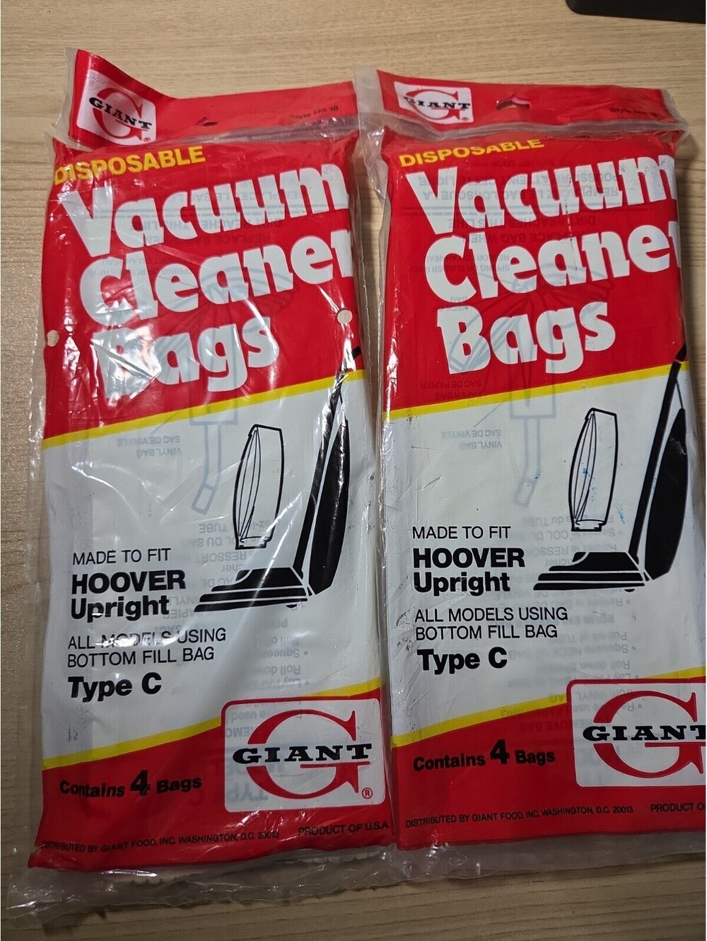 Vintage Made To Fit Hoover Upright Convertible Type C Vacuum Cleaner Bags 8 Bags